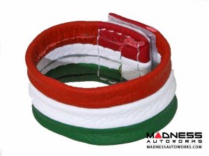 Steering Wheel Centering Band - Black italy - Italian Flag Design